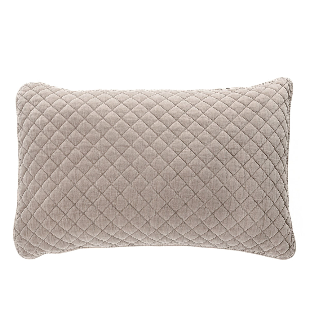 Velvet pillow sham - Dove