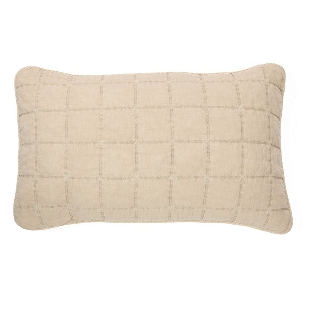 Natural quilted pillow cover - Sweet