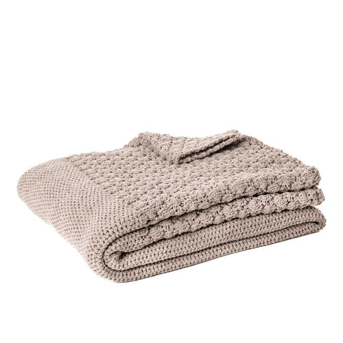 Jeté en chenille brun - Basket