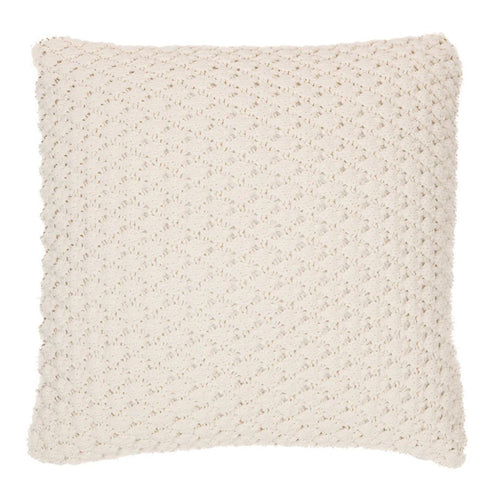 Coussin standard en chenille ivoire - Basket