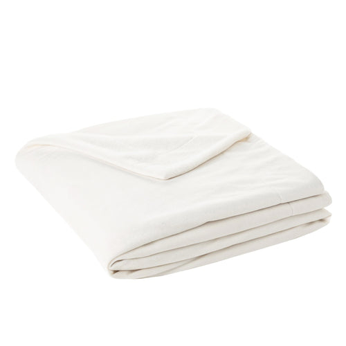 Jeté en fausse fourrure crème - Polux