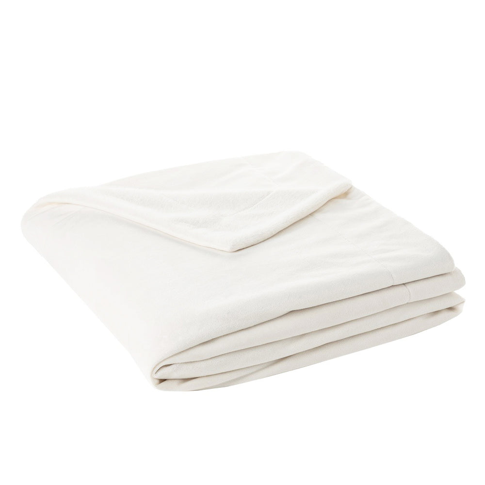 Jeté en fausse fourrure crème - Polux