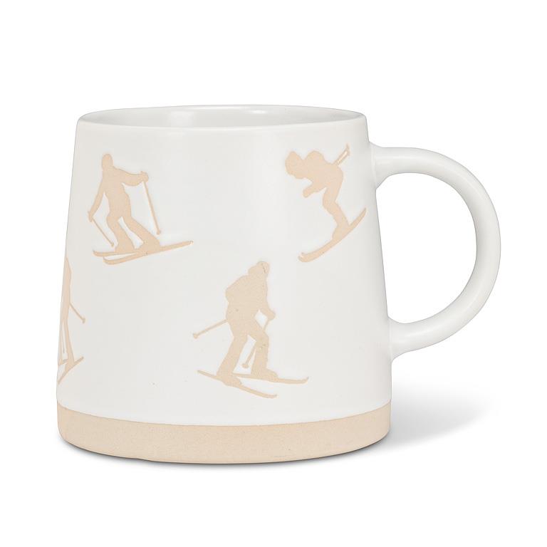 Tasse skieurs - Blanc & beige