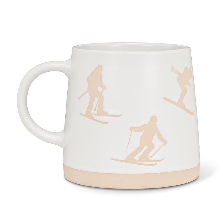Tasse skieurs - Blanc & beige