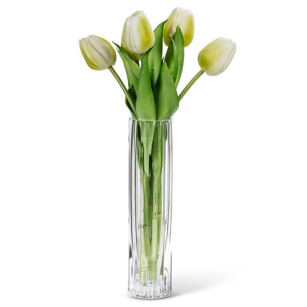 Vase en verre strié - 8,5"