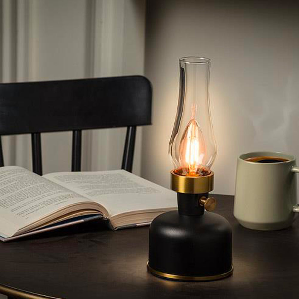 Lanterne LED vintage - Noire