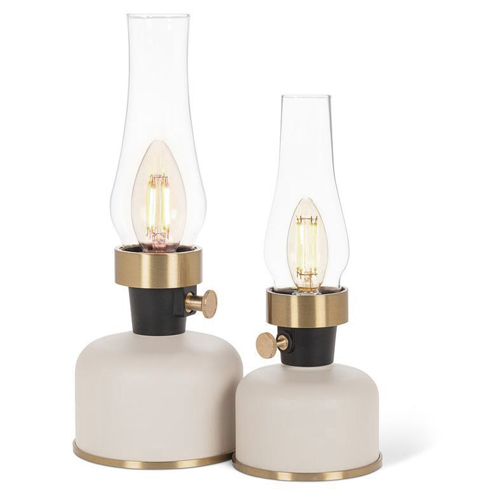 Petite lanterne LED vintage - Ivoire