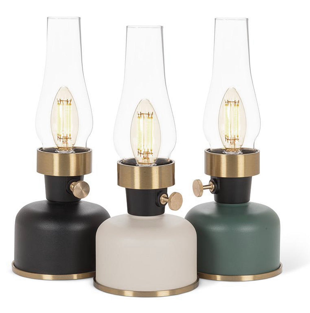 Petite lanterne LED vintage - Ivoire
