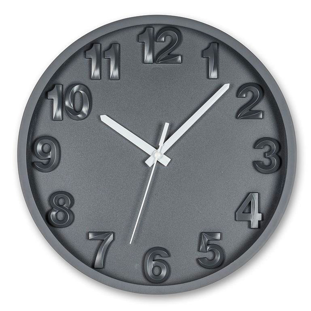 Horloge charcoal - Chiffres en gras 12"||Charcoal clock - Bold numbers 12"