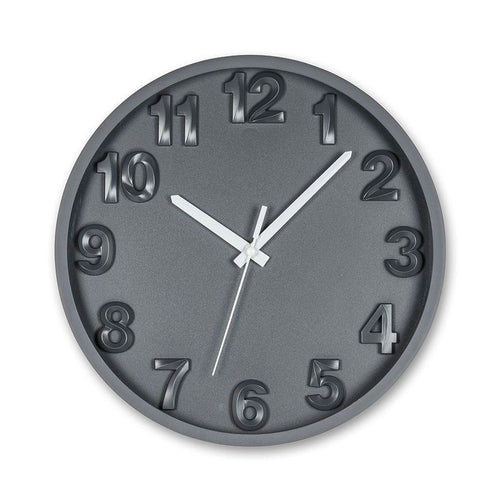 Horloge charcoal - Chiffres en gras 12"