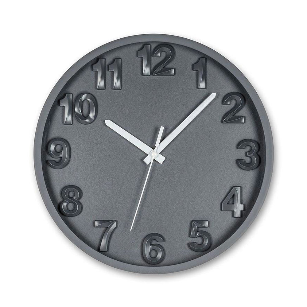 Charcoal clock - Bold numbers 12"