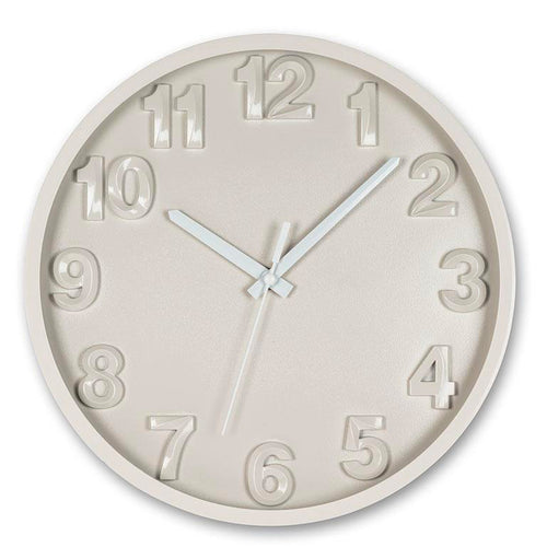 Horloge grise - Chiffres en gras 12"||Grey clock - Bold numbers 12"
