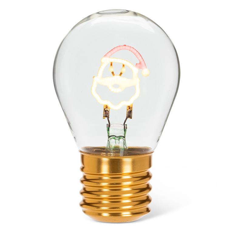 Lampe ampoule néon - Père Noël