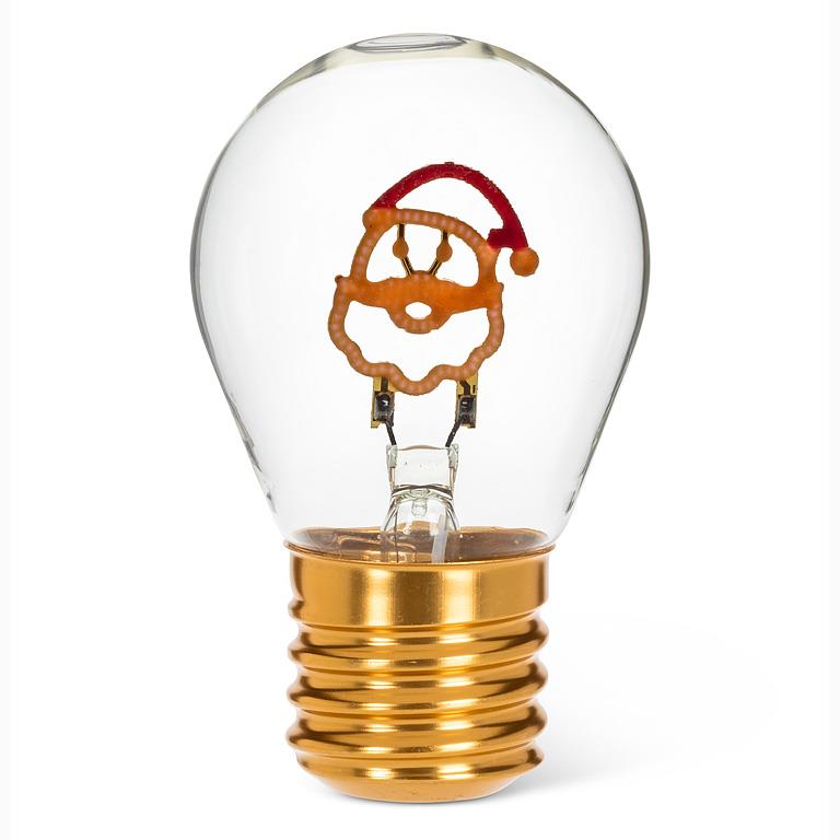 Lampe ampoule néon - Père Noël