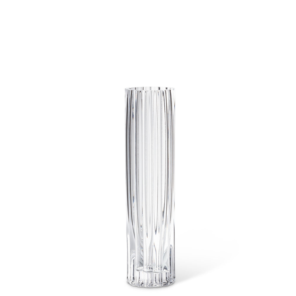 Ridged glass vase - 8.5"