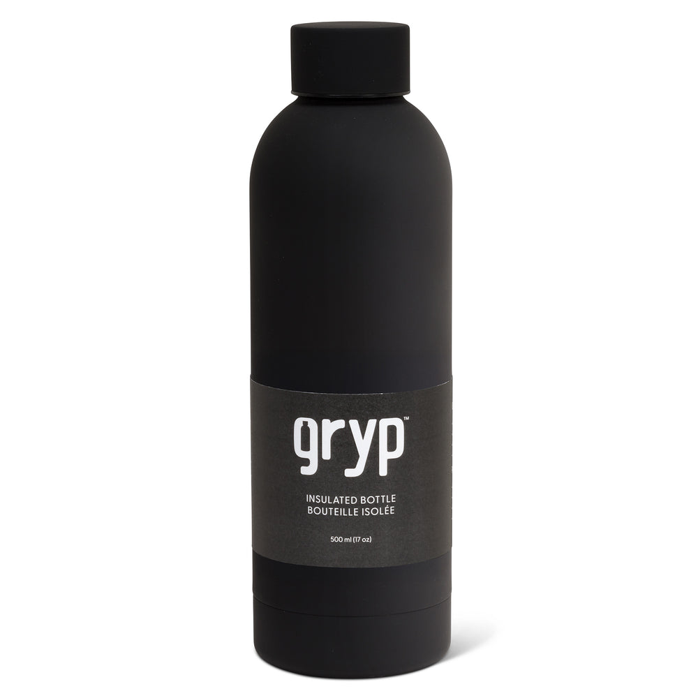 Bouteille d'eau isotherme noire - Gryp