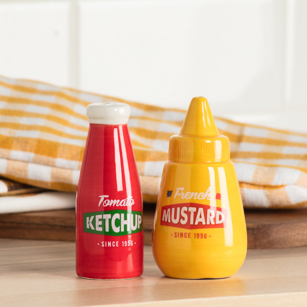 Ensemble salière & poivrière - Ketchup & moutarde