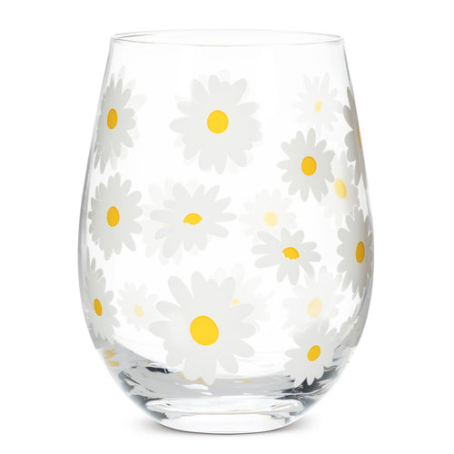 Stemless glass - Daisies