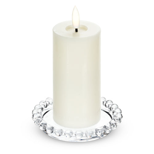 Porte-chandelle en verre - Petits ronds