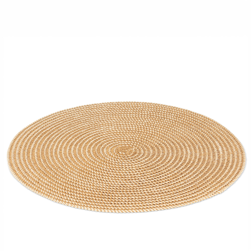Napperon rond texturé - Tan