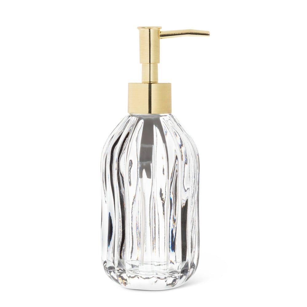 Glass soap dispenser - Golden cap