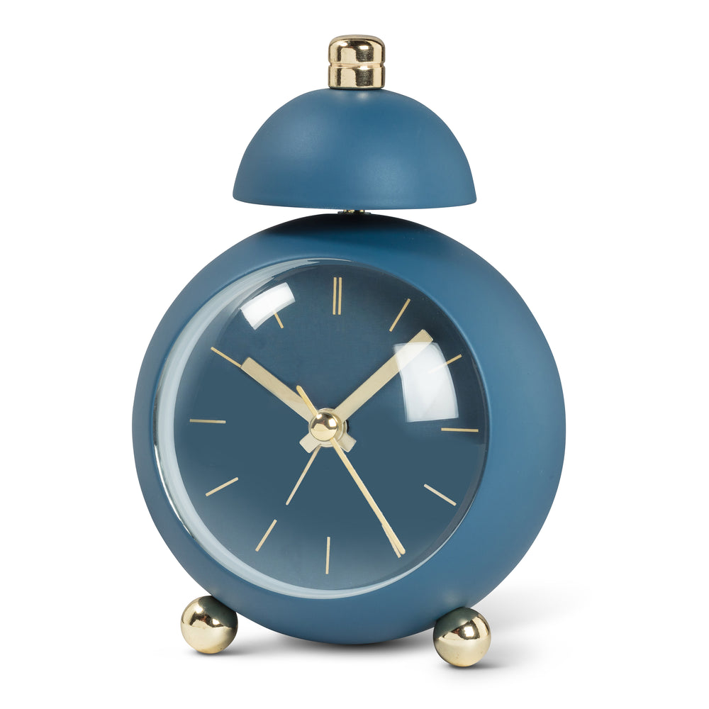 Retro alarm clock - Blue & gold