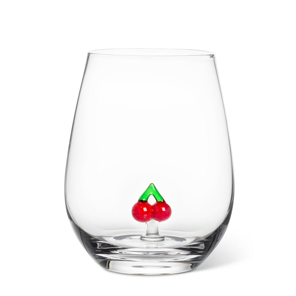 Verre sans pied - Cerise 3D