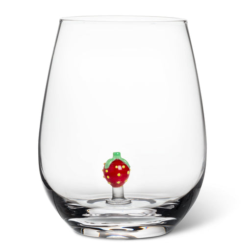 Verre à vin sans pied - Fraise