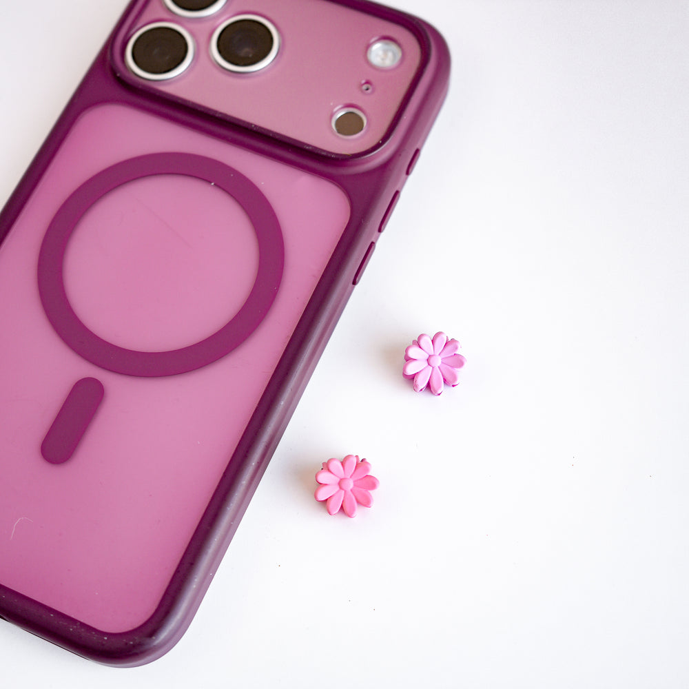 Mini pinces à cheveux - Fleurs roses pastels