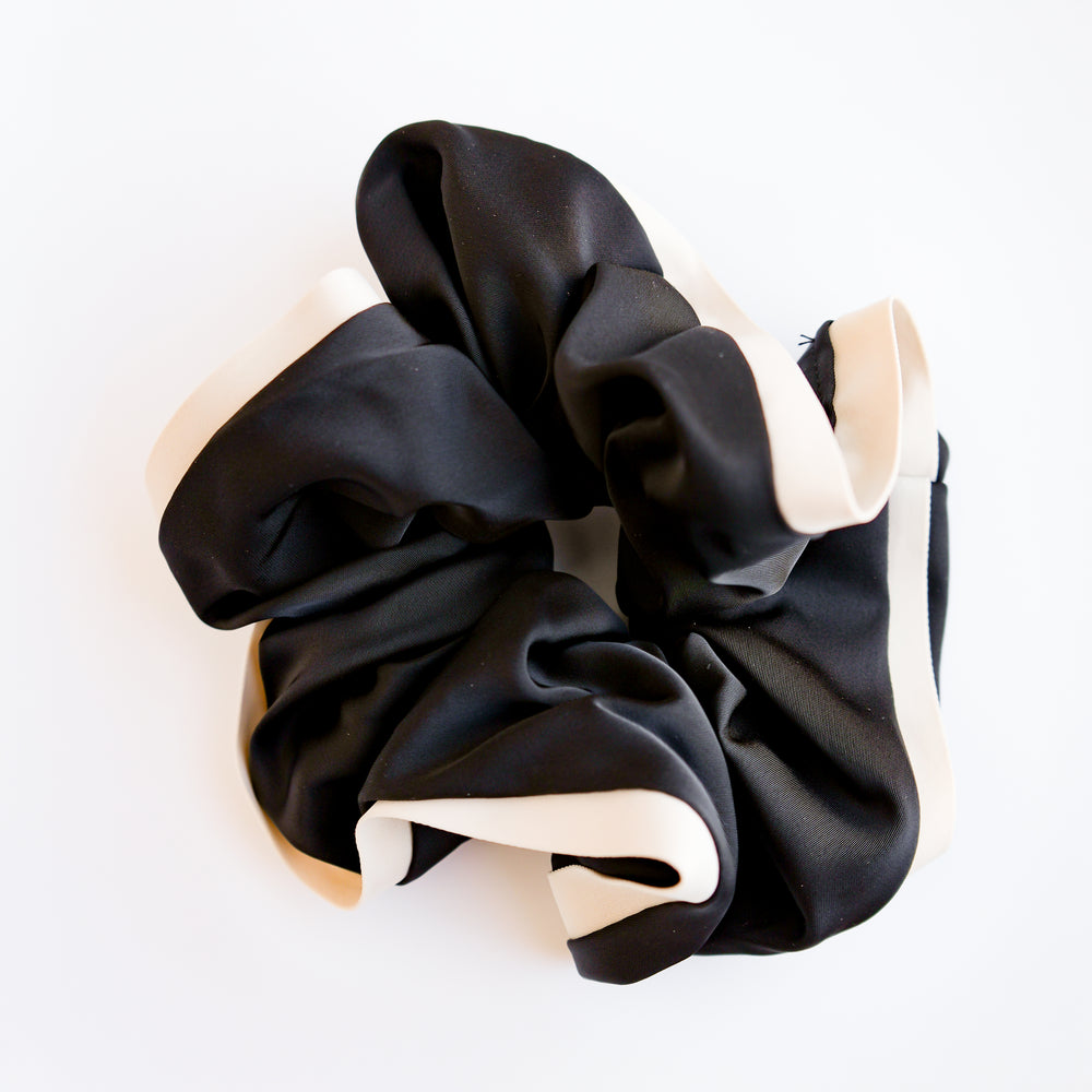 Grand chouchou - Noir & beige