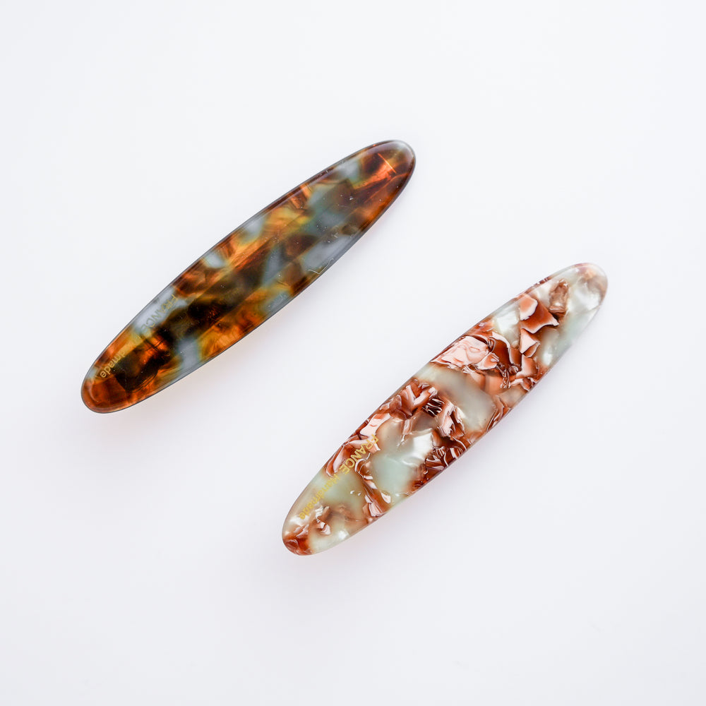 2 barrettes à cheveux - Brun marbré