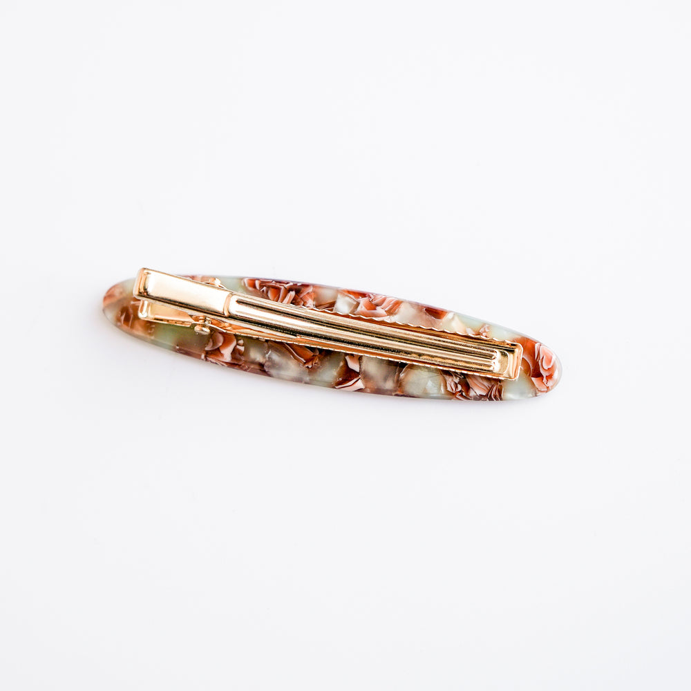 2 barrettes à cheveux - Brun marbré