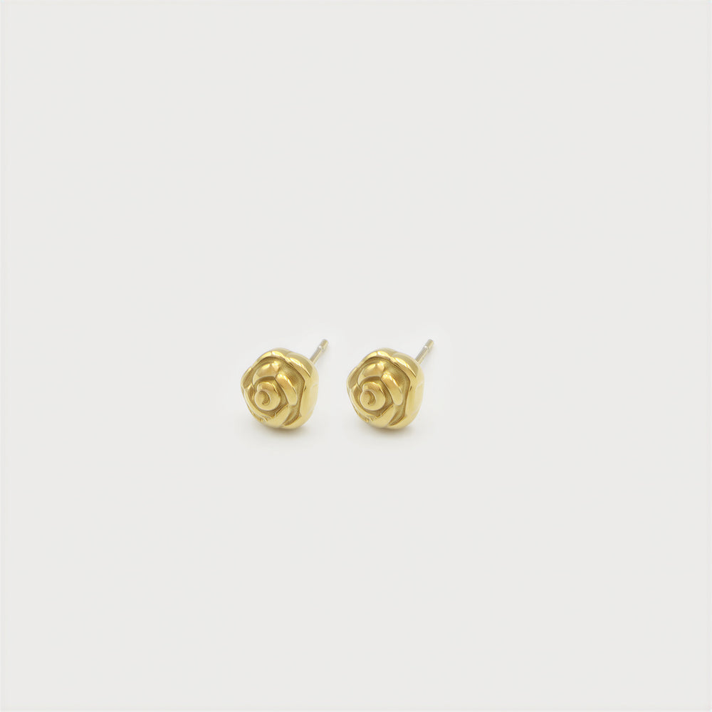 Gold earrings - Small roses