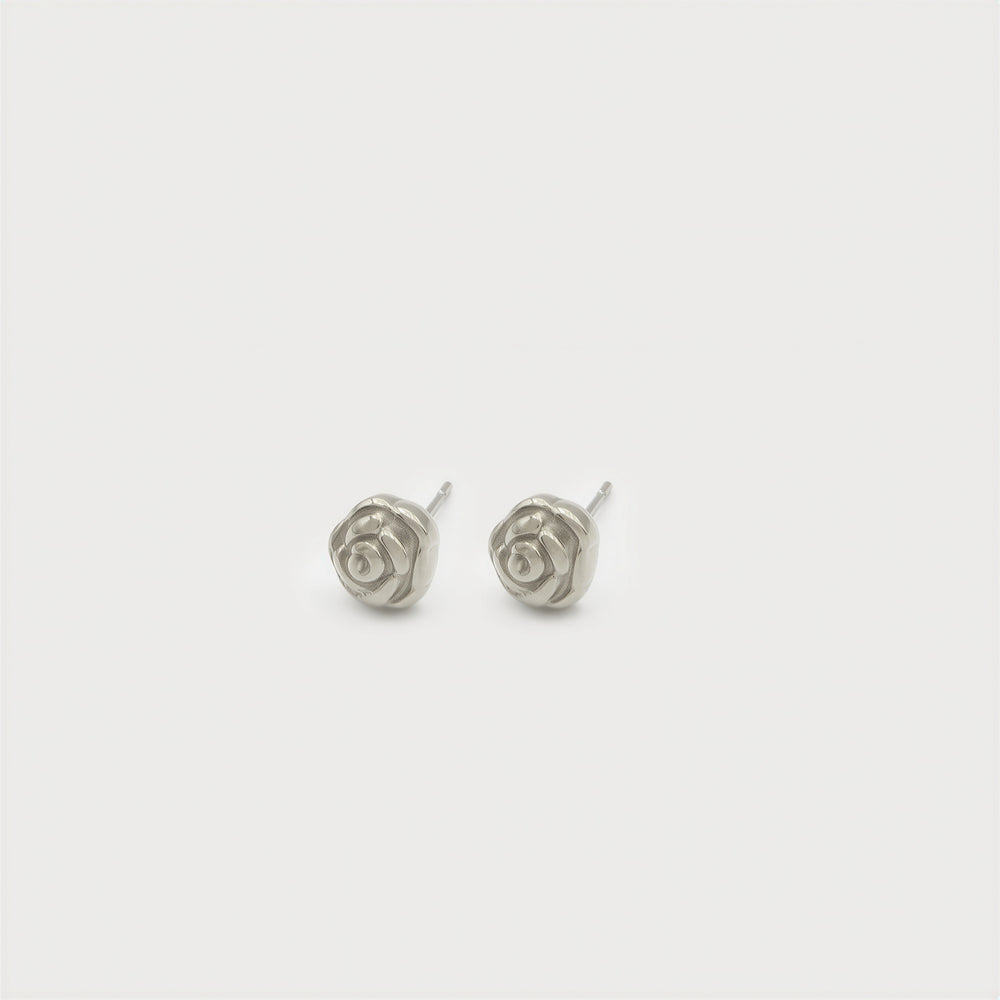 Silver earrings - Small roses