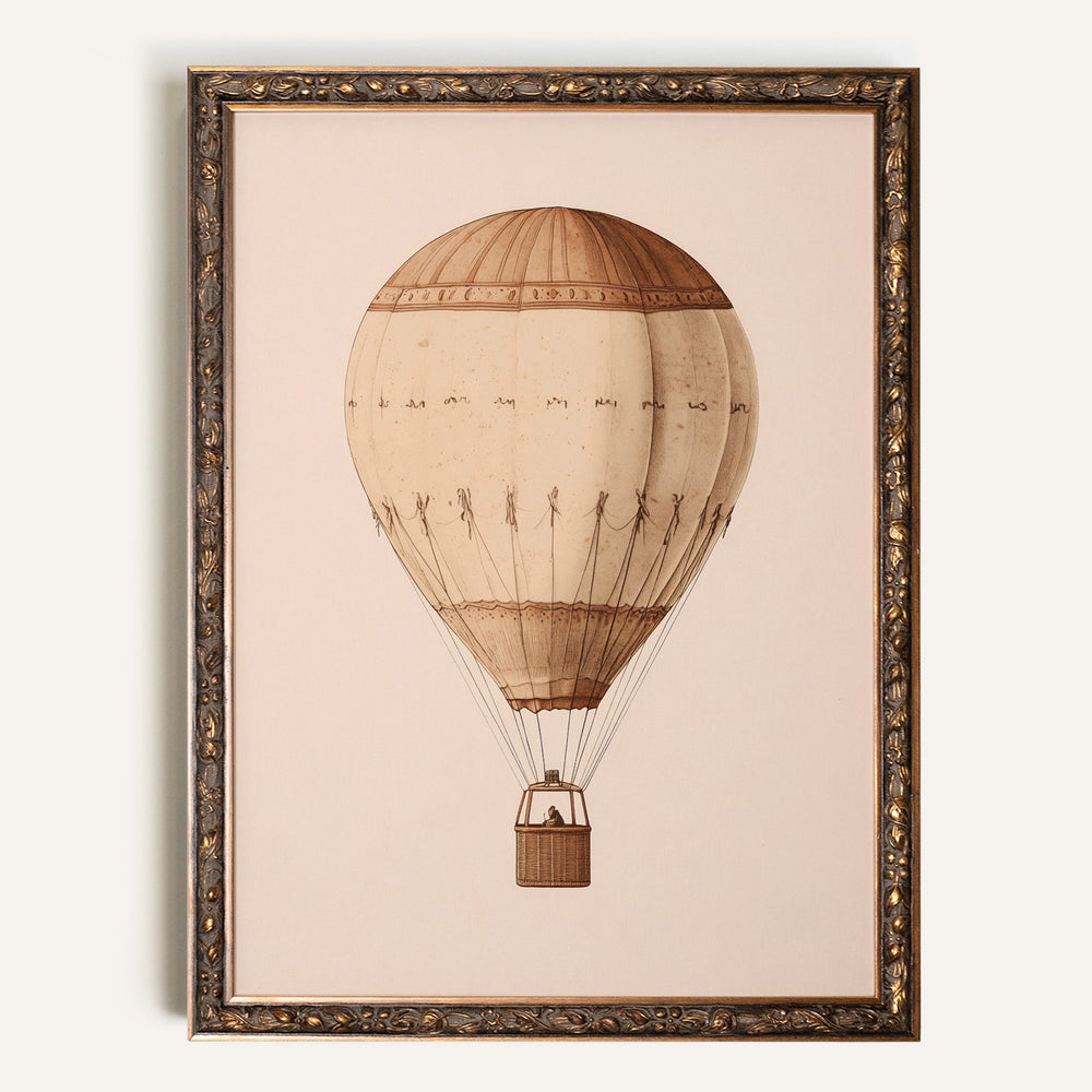 Vintage Canvas - hot air balloon