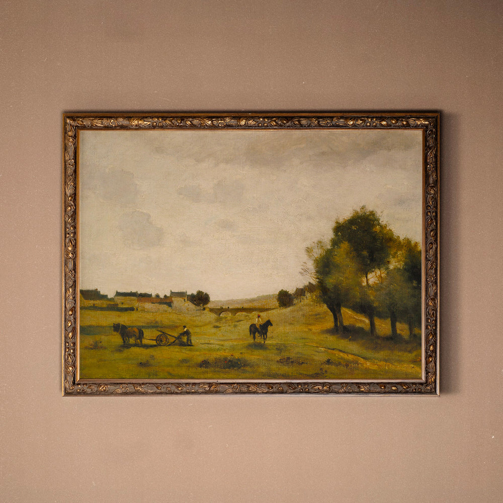 Toile vintage - Éveil des champs
