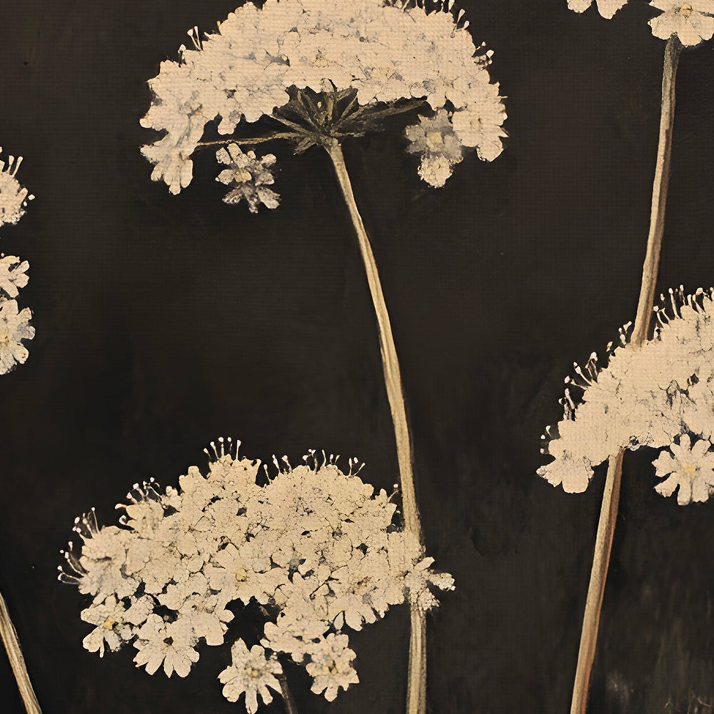 Toile vintage - Fleurs de minuit
