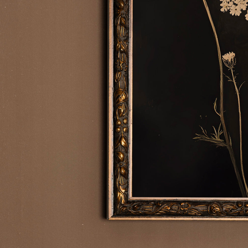 Toile vintage - Fleurs de minuit