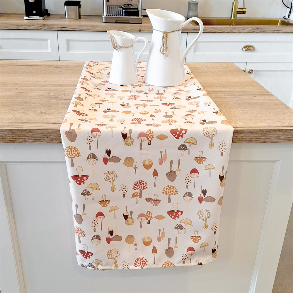 Printed mushroom tablecloth - Chanterelle