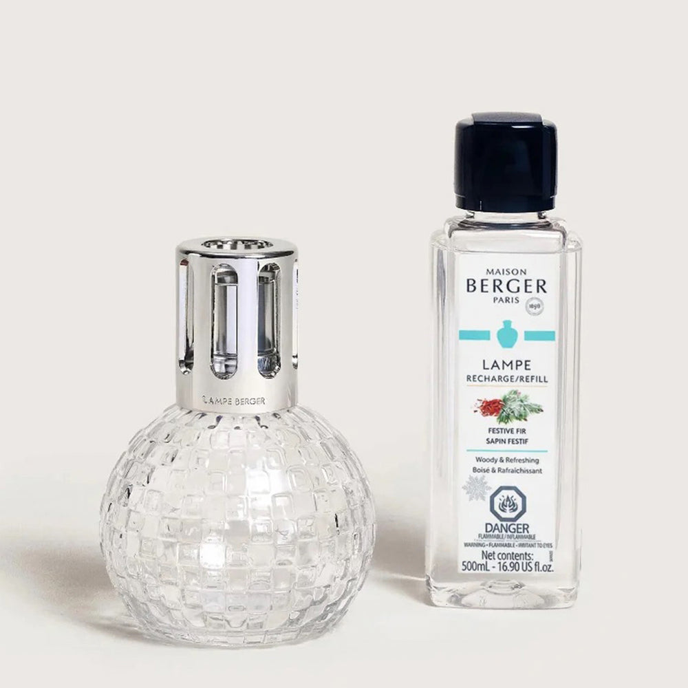 Disco Clear Fragrance Lamp Gift Set & Festive Fir - 250 ml