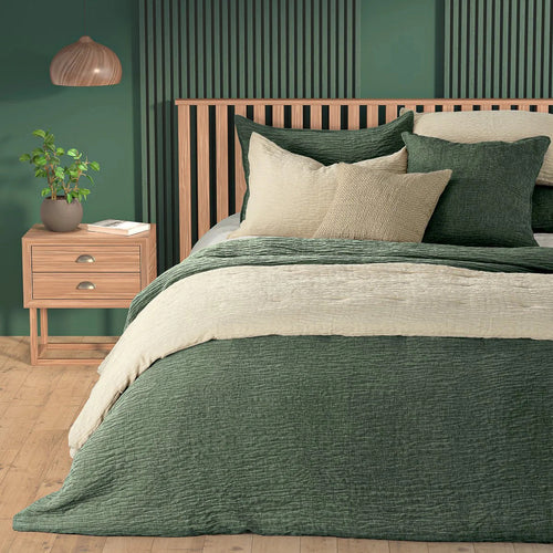 Courtepointe texturée verte - Barbara