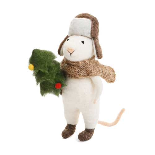 Mouse ornament - Hat & tree
