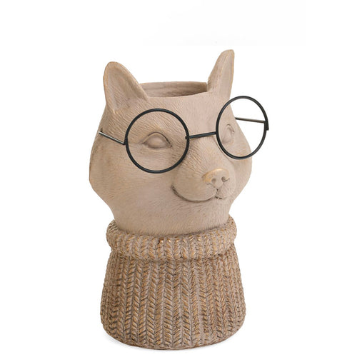 Vase antique - Renard avec lunettes