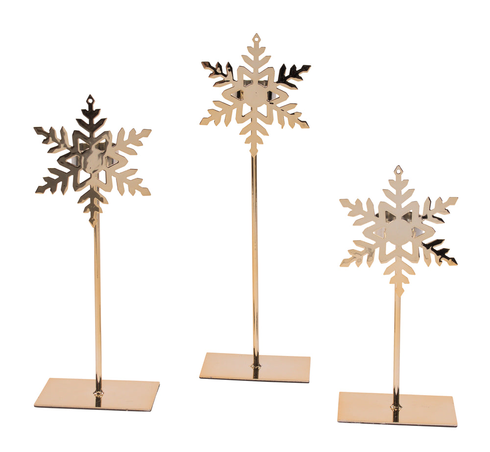 Tealight holder - Gold snowflake