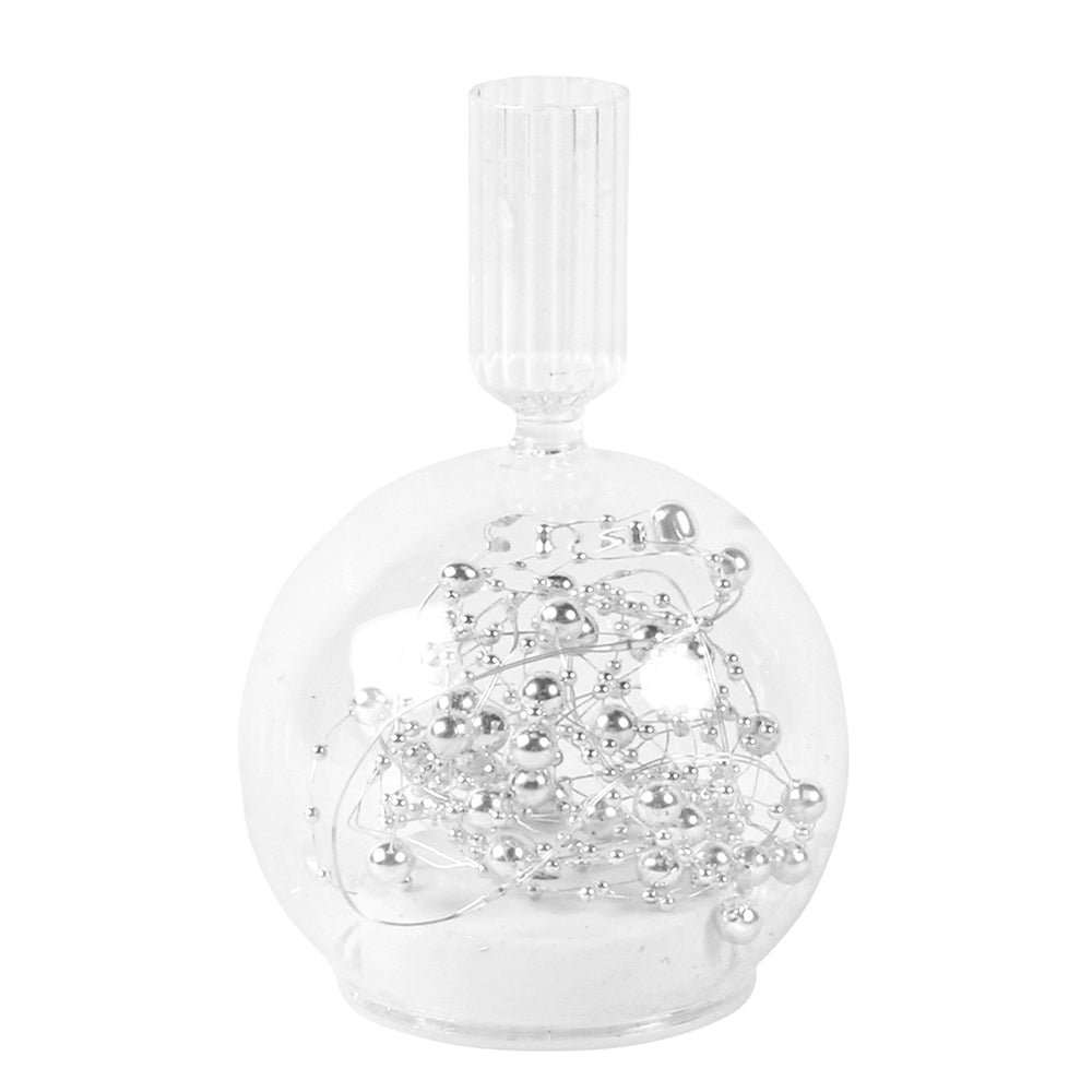 Christmas bauble candle holder - Silver