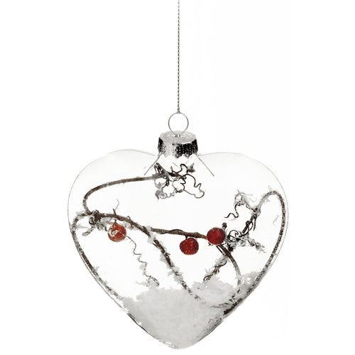 Boule de Noël en verre - Forme de coeur
