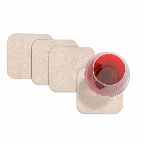 Ensemble de sous-verres greiges - Faux cuir