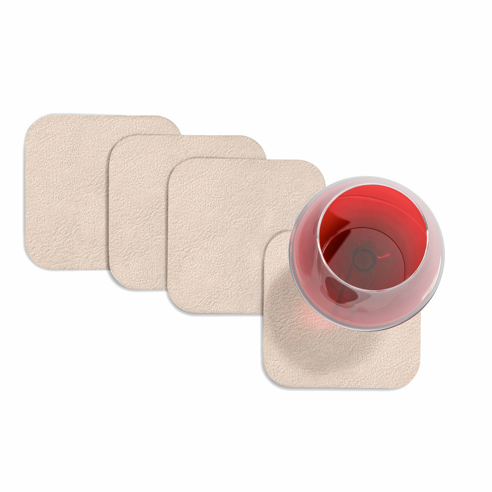 Ensemble de sous-verres greiges - Faux cuir