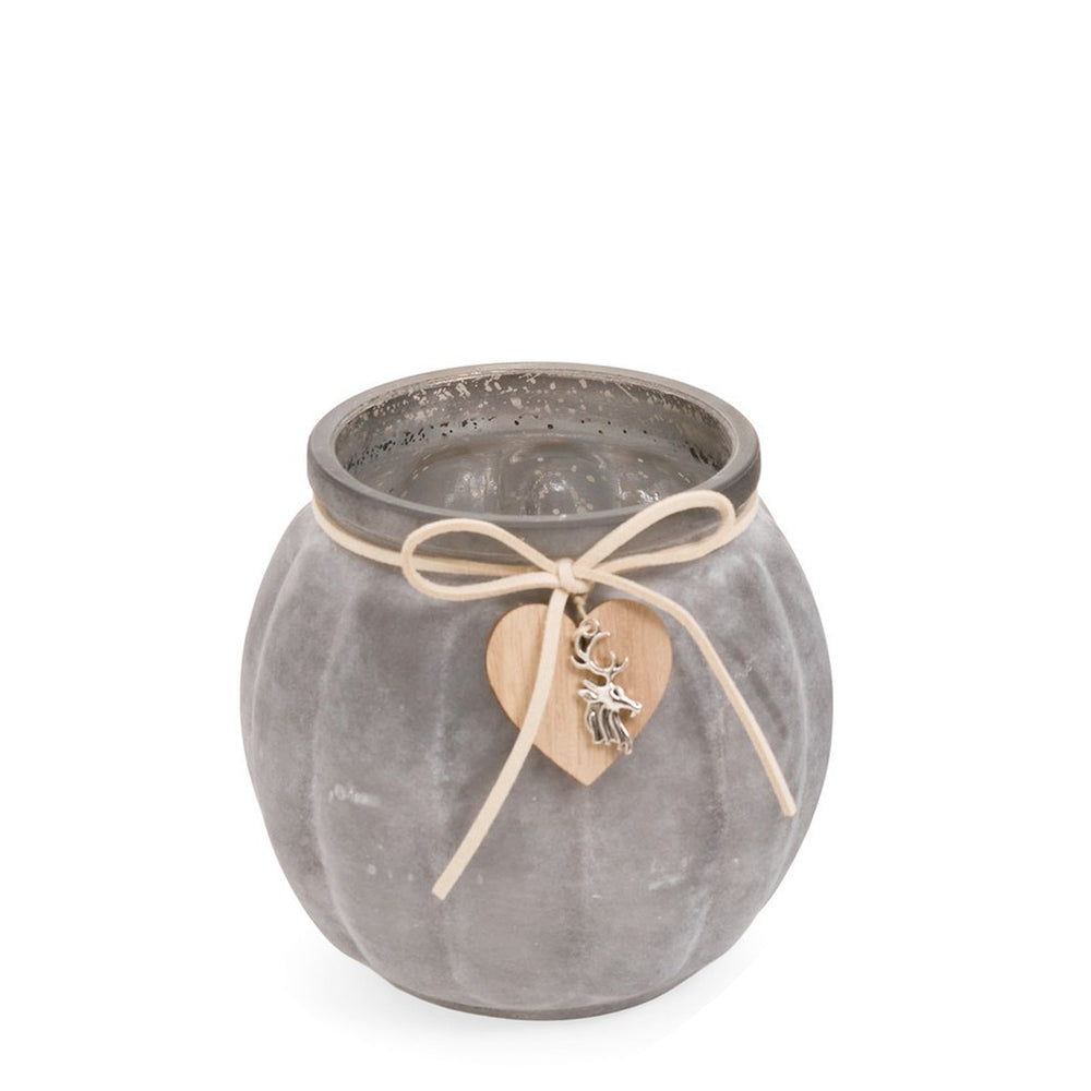 Antique candle holder - Grey