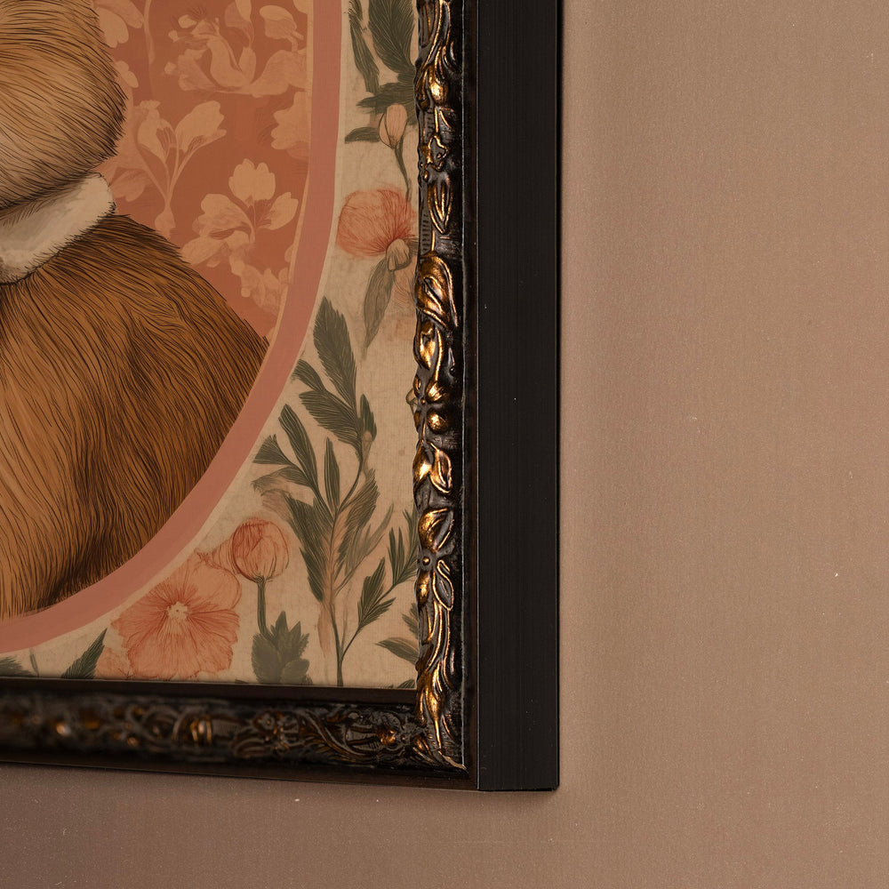 Toile vintage - Lapin élégant